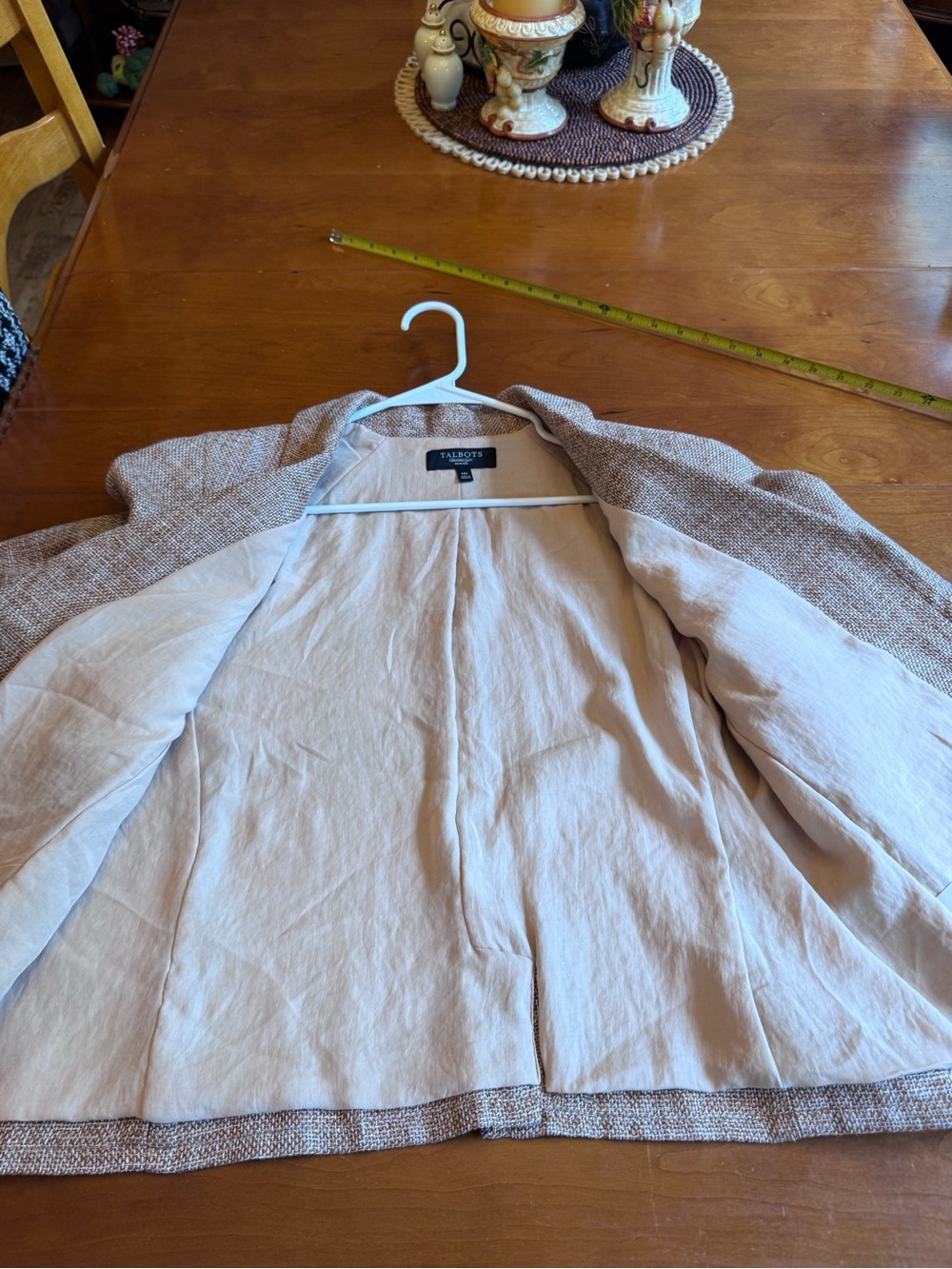 Talbots Tweed Jacket Lightweight Cropped Size 14P - Picture 13 of 15